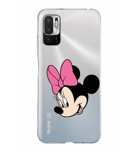 Xiaomi Redmi Note 10 5G Uyumlu Kapak Minnie Mouse Tasarımlı Şeffaf Silikon Kılıf