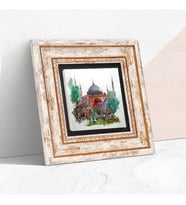 İstanbul Ayasofya Taş Duvar Tablosu - Çerçeveli Taş Tablo - Dekoratif Duvar Sanatı - Modern Ev ve Ofis Duvar Dekoru T1-90