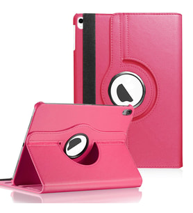 Microsonic Apple iPad Air 5.Nesil 2022 Kılıf (A2588-A2589-A2591) 360 Rotating Stand Deri Pembe