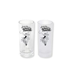 Ghostbastır Design Ampulü Söndür Buzlu / Buzsuz Seçenekli Rakı Bardağı – 1 Adet Şık Sunum Bardağı 057