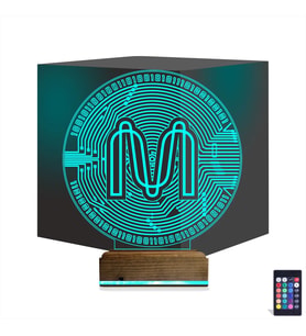 Luvivia Crypto Mina Coin 3D Lamba - Masa Gece Lambası