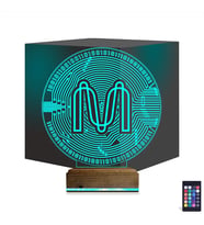 Luvivia Crypto Mina Coin 3D Lamba - Masa Gece Lambası