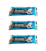 Arma Siyah Orta Boy 55 x 60 Cm. - 30 Litre Çöp Torbası Poşeti - 20 Adetlik 3 Rulo