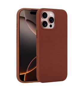 iPhone 16 Pro Max Kılıf M-Safe Şarj Özellikli Kumaş Tasarımlı Miami Sert PC Kılıf