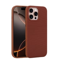 iPhone 16 Pro Max Kılıf M-Safe Şarj Özellikli Kumaş Tasarımlı Miami Sert PC Kılıf