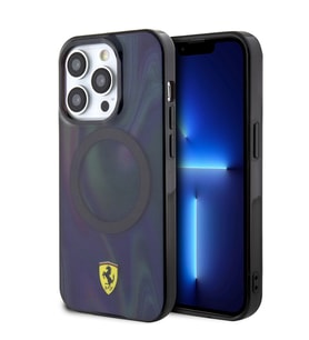 Apple iPhone 15 Pro Kılıf Ferrari Orjinal Lisanslı M-safe Şarj Özellikli Transparan Renk Geçişli Iri