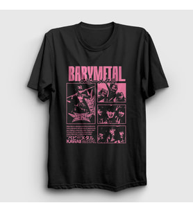 Presmono Unisex Siyah Kawaii Müzik Babymetal T-Shirt 527381tt