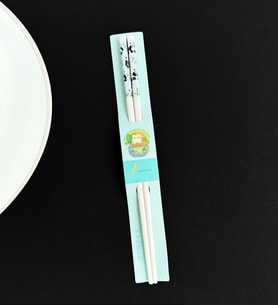 Desenli Metal Chopstick (Gri)