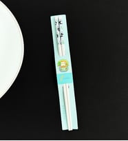 Desenli Metal Chopstick (Gri)