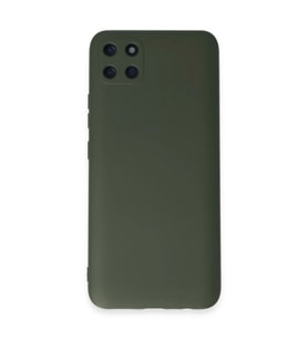 Realme C11 Kılıf Nano içi Kadife Silikon - Koyu Yeşil