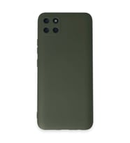 Realme C11 Kılıf Nano içi Kadife Silikon - Koyu Yeşil