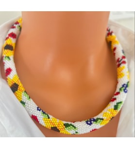 Chibeads Sarı Ayçiçeği Kadın Kolye ve Bileklik Set