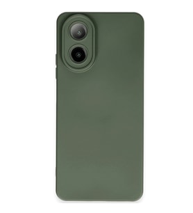 Oppo A38 Kılıf Nano İçi Kadife Silikon - Koyu Yeşil