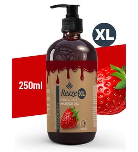Rekze Masaj Yağı : 250ml Çilekli -    Etkili- Yenilebilir - Aroma Terapi Ile Romantik Bir Deneyim