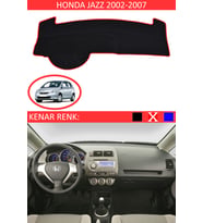 Honda Jazz 2002-2007 İçin Uygun Torpido Koruma Halısı Siyah Kenar Renk Kırmızı