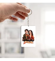 Sevgiliye Hediye Kişiye Özel Ciftlere Özel Bankta Aşkımız Karikatürlü Anahtarlık
