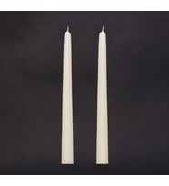 2'li Ekru Uzun Şamdan Mum (42 cm)