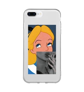 Iphone 7 PLUS - 8 PLUS Uyumlu Alice Tasarımlı Şeffaf Telefon Kılıfı