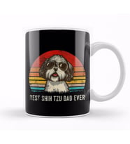 Mens Best Shih Tzu Dad Ever Funny Shih Tzu Dad Gift Dog Lover Kupa Bardak Porselen
