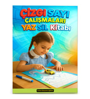 Çizgi Sayı Çalışmaları YAZ–SİL Kitabı (Oyuncak ARABA İlaveli)