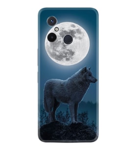 Xiaomi Redmi 12c Kılıf Resimli Desenli Silikon Platinium Series Wolf Moon 1857