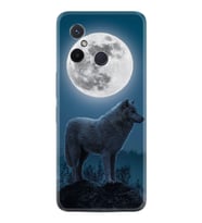 Xiaomi Redmi 12c Kılıf Resimli Desenli Silikon Platinium Series Wolf Moon 1857