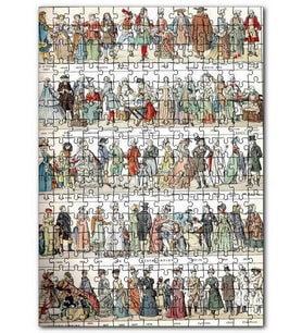 Cakapuzzle Fransız Halkının Kıyafet  17-20. Yüzyıl Puzzle Yapboz MDF (Ahşap) (120 Parça)