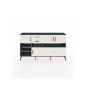 Arges Konsol 7 Raflı 3 Çekmeceli 4 Kapaklı 176x30x99 Antrasit-Aytaşı
