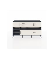 Arges Konsol 7 Raflı 3 Çekmeceli 4 Kapaklı 176x30x99 Antrasit-Aytaşı