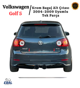 VW Golf 5 HB Krom Bagaj Alt Çıtası 2004-2009 Arası P.Çelik