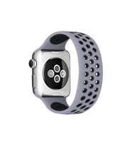 Watch 38Mm Ayarlı Delikli Kordon - Gri-Siyah