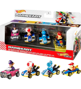 Hot Wheels Mario Kart Aracı 4'Lü Paket, 4'Lü Fan-Favorit Karakteri Seti, 1 Özel Model İçerir, 3 Yaş  (Çok Renkli)