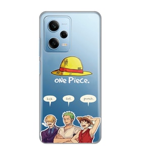 Redmi Note 12 Pro 5G Uyumlu One Piece Karakterler Tasarımlı Şeffaf Telefon Kılıfı