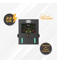 E 365 AC Duvar Tip 10 İnç Ekranlı MID Sayaçlı Çift Soketli RFID 22kW Şarj İstasyonu