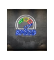 SPEED Yazılı ve Şekilli Neon Tabela
