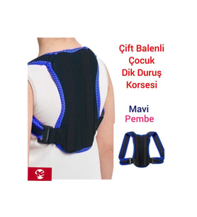Çocuk Kamburluk Önleyici Dik Duruş Korsesi Öğrenci Korsesi Unisex Balenli (Siyah)