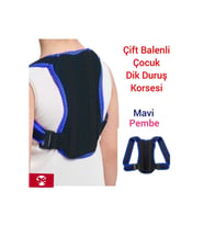 Çocuk Kamburluk Önleyici Dik Duruş Korsesi Öğrenci Korsesi Unisex Balenli (Siyah)