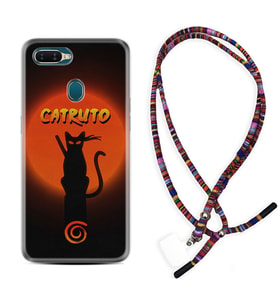 Oppo A5S A15 A16 A54 A55 A73 A74 Kılıf Boyun Asklı Rasta Silikon Catrudo 1679