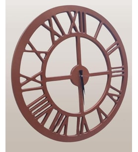 Hobi ADN 90223 Duvar Saat Ahşap MDF 60 Çap MODEL Doğal HAM Renk Kutu Sevk El Yapı (Ceviz)