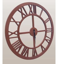 Hobi ADN 90223 Duvar Saat Ahşap MDF 60 Çap MODEL Doğal HAM Renk Kutu Sevk El Yapı (Ceviz)