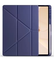 Huawei Matepad 12X Uyumlu Kılıf Zore Tri Folding Kalem Bölmeli Standlı Kılıf (Lacivert)