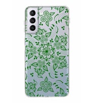 Samsung Galaxy S21 Plus  Kamera Korumalı Kapak Nostalji Desen Tasarımlı  Şeffaf Kılıf