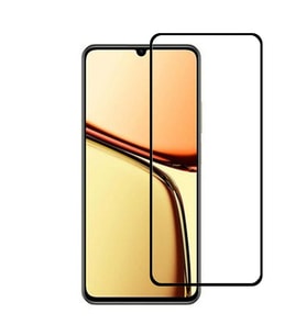Realme C61 Uyumlu 5D Glass Temperli Cam Ekran Koruyucu (Siyah)