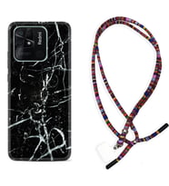 Xiaomi Poco X3 Pro M4 Pro X4 Pro C40 10C Kılıf Boyun Asklı Rasta Silikon Black Marble 3 1382