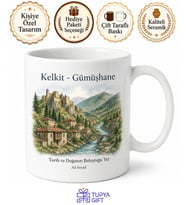 Kelkit Tarihi Dokusu ve Doğası Gümüşhane Hatırası Kupa Bardak Hediye