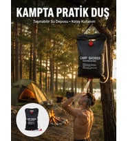 Taşınabilir Kamp Duşu Solar Isıtmalı 20 Litre Su Kapasiteli Hijyen Çözümü Yeni Nesil