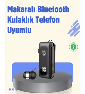 Bluetooth 5.2 Kablolu Makaralı Kulaklık  Dijital Ekran Ve Titreşimli Bildirim