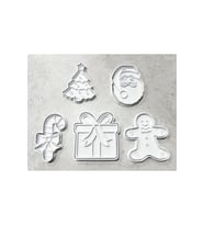 5'li Christmas Kurabiye Kalıbı / Yılbaşı Kurabiye Kalıbı Kurabiye Adam Gingerman Çam Ağacı Noel Baba