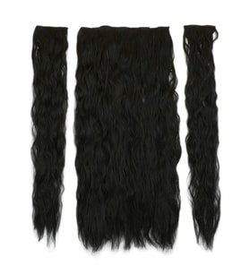 Fiber Sen Kabarık Daalı Yarım Ay + 2 Yan Çıt Çıt / Siyah
