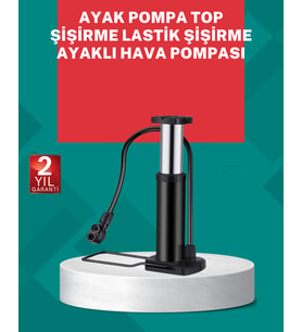 Manuel Ayak Pompası Extra Güçlü Lastik Şişirme Pompası